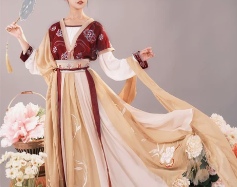 耀春醉芙蓉原创汉服 中国风超仙齐腰唐制褙子...