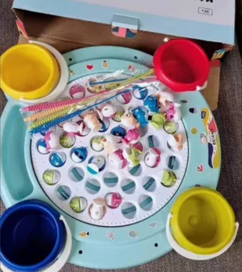 贝恩施儿童电动旋转钓鱼玩具宝宝益智力幼儿早...