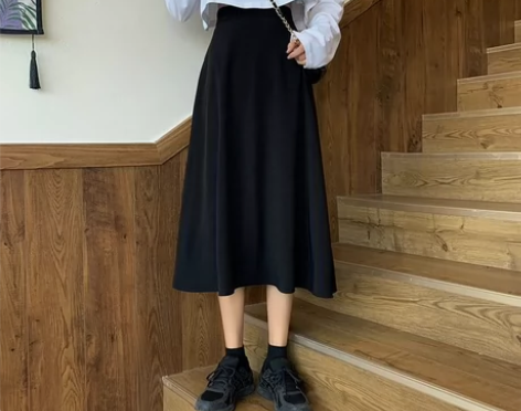 半身裙女2023春款新款显瘦遮胯高腰a字裙...