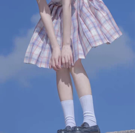 【拨雨撩云】野原小黑原创格裙短裙JK制服裙...