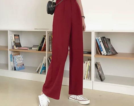 工装阔腿裤女2021夏季新款韩版半松紧腰宽...