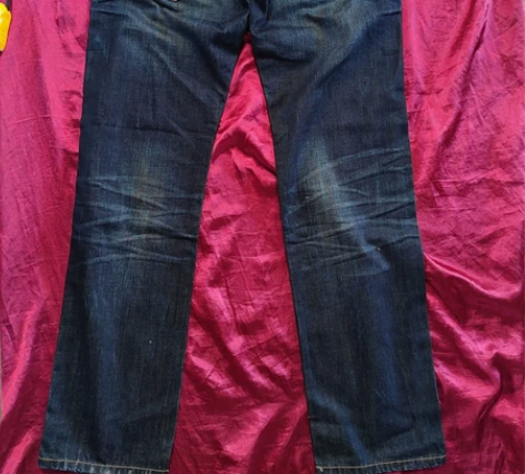 32码高端复古李维斯lee原色丹宁巴黎扣牛...