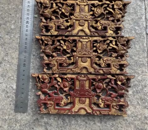 漂亮工艺木雕4片，有看重的尽快下单，以先付...