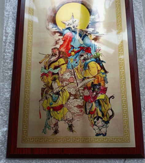 五大家族四大家画像神像摆件金属工艺画。此价...