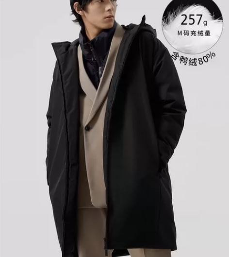 SELECTED思莱德秋冬中长款商务休闲鸭...