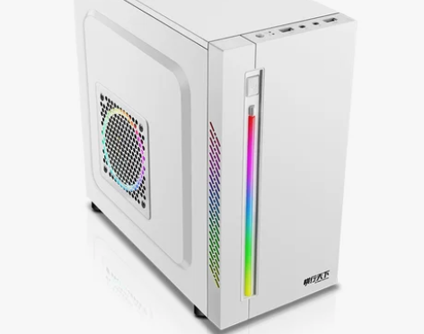 电脑机箱 电脑小机箱发光灯条小 白色 中小...