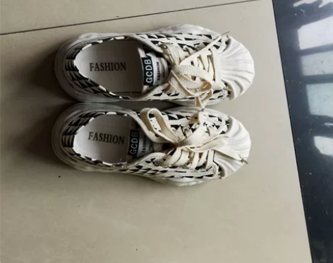 棋盘格帆布鞋厚底贝壳头溶解板鞋 38码  ...