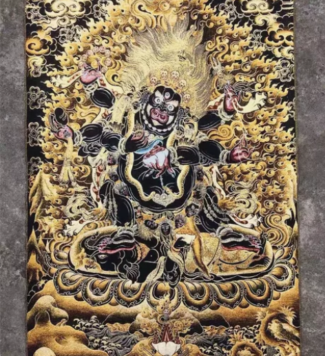 (转让，急用钱) 赔钱出，大黑天唐卡织锦绣...