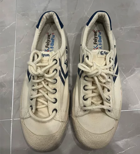 飞跃男鞋帆布鞋蓝色 41码 9成新 刷好的...