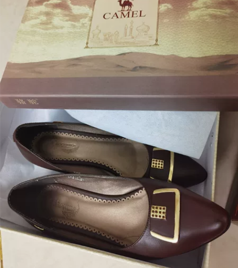 CAMEL骆驼女皮鞋,专柜正品,小跟鞋,牛...