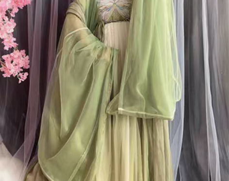 转卖玉术原创汉服女诃子裙唐制大袖衫刺绣汉元...