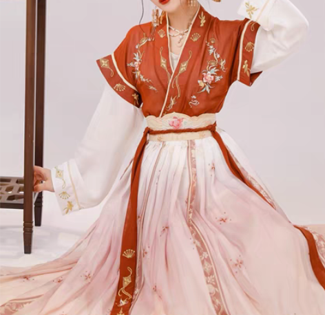 包邮玉术【一览芳华】汉服女唐褙子 半臂 齐...