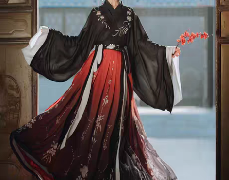 转卖桔屿梧桐落汉服女中国风交领大袖齐腰襦裙...