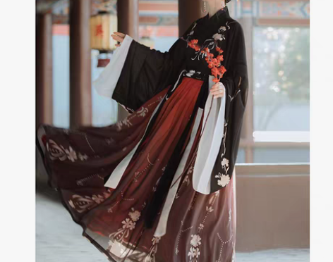 转卖桔屿【梧桐落】汉服女中国风交领大袖齐腰...