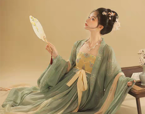 转卖桔屿正品原创大码汉服女诃子裙【簪花】大...