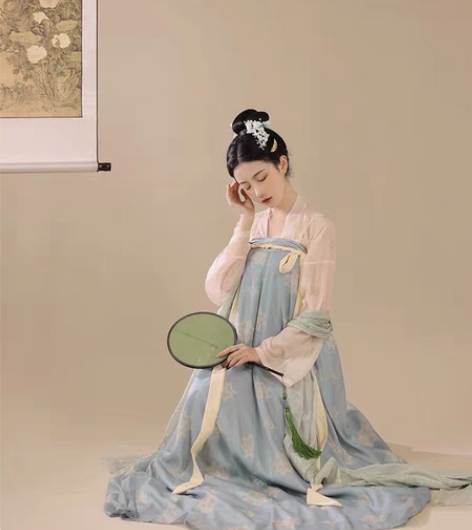 包邮【全新仅试】桔屿原创汉服女 长安花唐制...