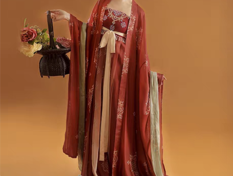 桔屿正品原创汉服女诃子裙 【簪花】大袖衫唐...