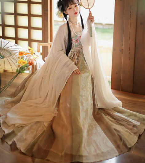 转卖【春有约】茗月萱唐制诃子裙汉服女大袖衫...