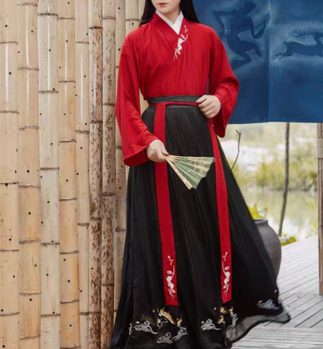 包邮如梦霓裳汉服女装情侣装交领襦裙子鼠原创...