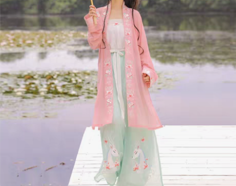 转卖裳云兮《麋鹿》宋制汉服女宋裤三件套刺绣...