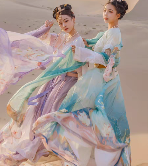 转卖【七月夕】 [鹿饮溪] 唐制坦领汉服半...