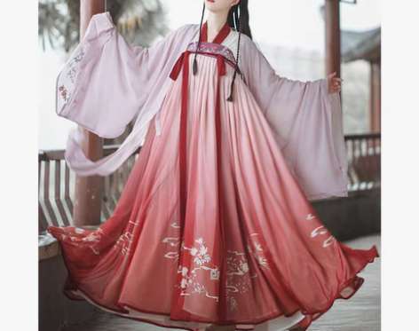 转卖【御篇原创留香】S码 齐胸渐变红 上衫...