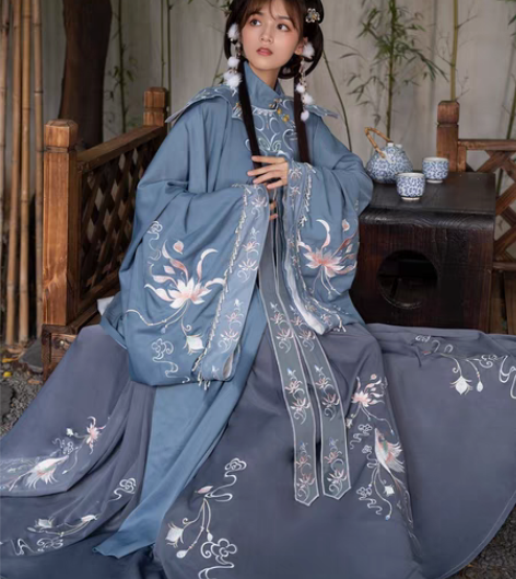 包邮清梳 西府幽兰明制立领 全新未拆封,试...