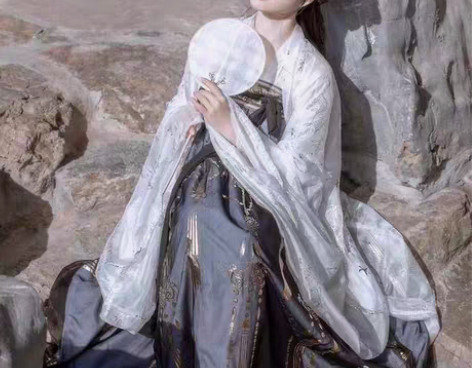 艺缕汉服，大袖衫，白云鹤50r，红云鹤50...