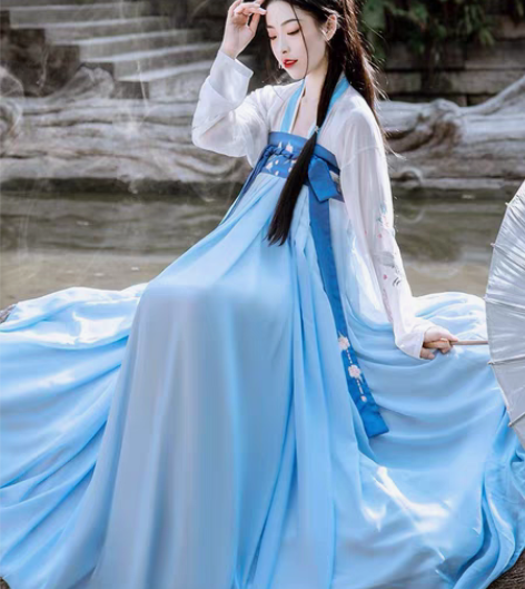 转卖艺缕原创汉服女【知鹤】传统绣花对襟齐胸...