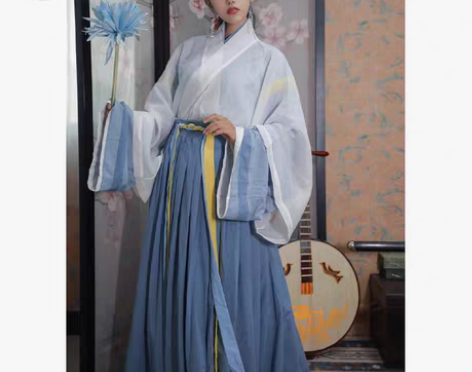 转卖五五年汉服 霜降.秋焚 晋制交领齐腰襦...