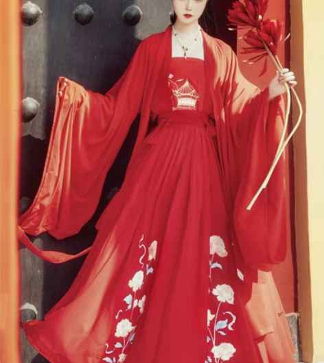 包邮【重雪】汉服女原创重工刺绣双6米一片式...