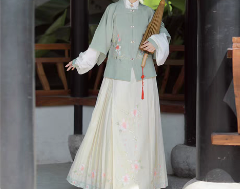 转卖明制汉服女 春秋正品原创月华清 全新 ...