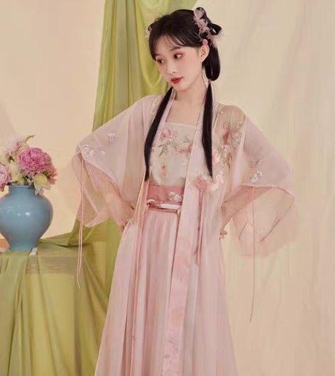 『汉服出租』七月夕宋制汉服 蜜桃初夏 绣花...