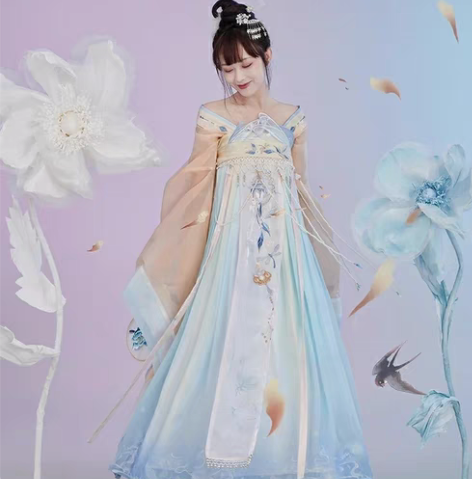 【汉服出租】七月夕 嫦笙 南北朝窄臂大袖广...