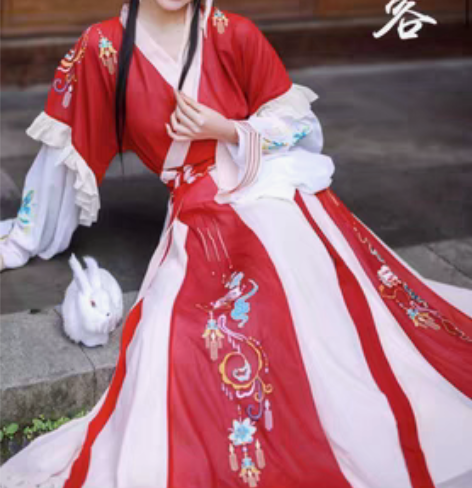 转卖耀春花湘蓉原创正品汉服女魏晋风半壁交领...