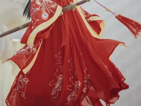 包邮云香霓裳青鸾镜花嫁12米摆汉服女大裙摆...