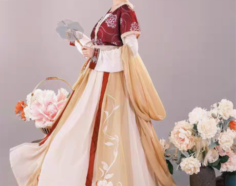 耀春醉芙蓉汉服女正品中国风超仙齐腰唐制褙子...