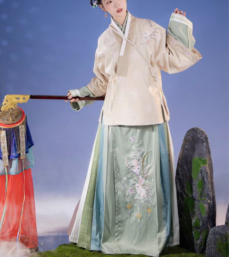 转卖仙楚姬原创汉服女【忆香茴】明制对穿交马...