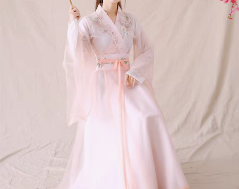 转卖古装女汉服襦裙仙女粉色清新淡雅仙气古风...