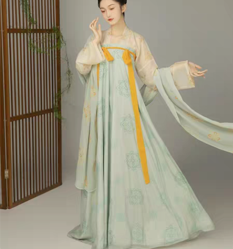 包邮柒邑 忆长安 汉服女原创唐风齐胸衫裙复...