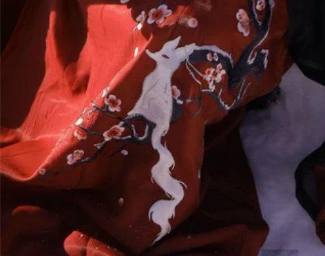 转卖司南阁原创【无心】汉服男款明制白狐攀枝...