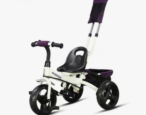 转卖飞鸽手推儿童三轮车脚踏车高碳钢车架2-...