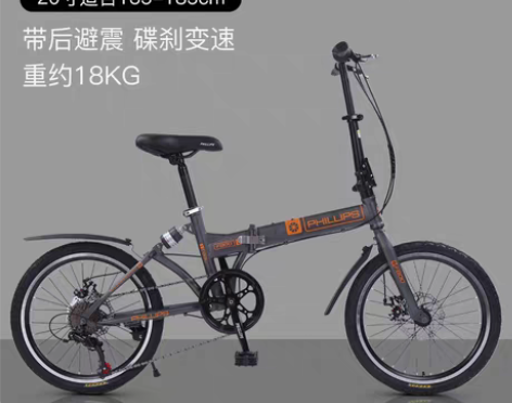 转卖菲利普儿童折叠自行车小男孩女童中大单车...