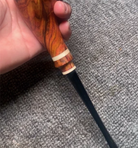 包邮海南黄花梨，老板烟斗，白色镶嵌的猛犸，...