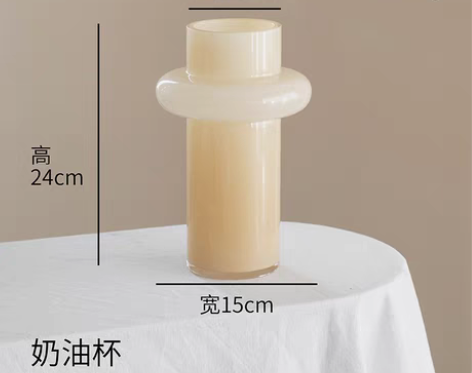 转卖南十字星 中古玻璃花瓶高级感复古琉璃花...