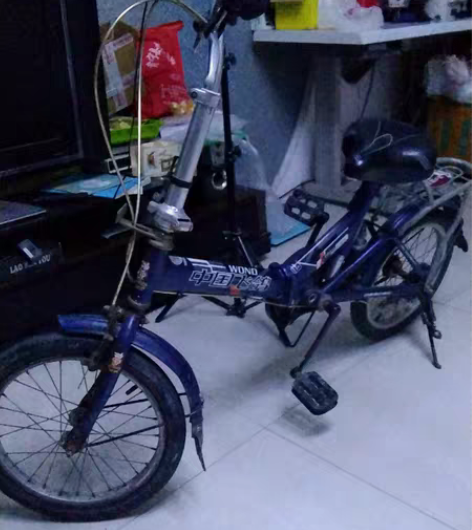 飞鸽折叠自行车，十来岁的孩子正好大人骑费劲...