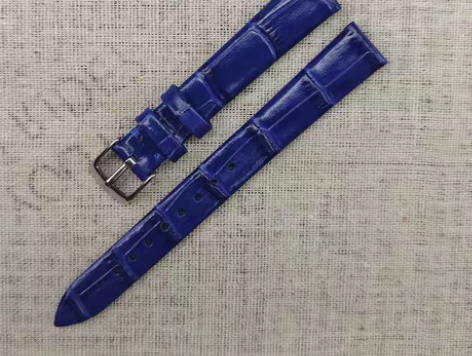 包邮阿玛尼蓝色竹节纹AR11344针扣表链...