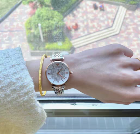 包邮阿玛尼满天星手表送女朋友必备198包邮...