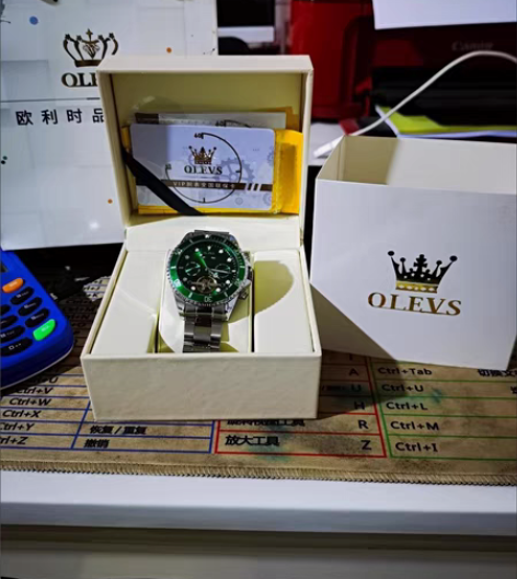 包邮欧利时绿水鬼手表，夜光防水全自动机械表...