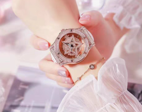 包邮手表正品时来运转时尚潮流手表女士镶钻五...